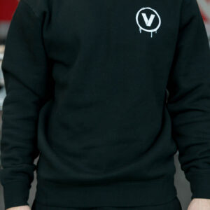 DRIPPY V CREWNECK- BLACK